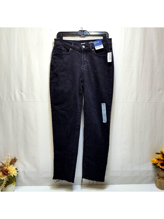 Old Navy Denim - Old Navy High-Rise O.G. Straight Cut-Off Ankle Jean Secret-Smooth Pockets Size 8